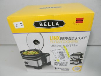 Bella Linx Serve N Store 2.5 Qt Slow Cooker BNIB   (D2)