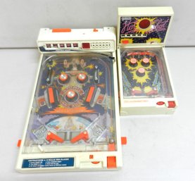 Vintage 2 Mini Amusement Arcade Games Galoob Hot Shot Atomic Pinball  (C1))