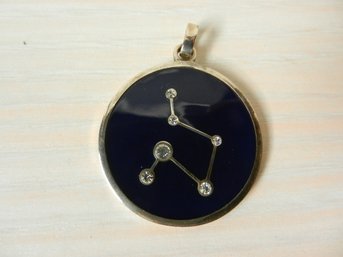 Vintage Sterling Silver And Blue Enamel Constellation Brooch  (DT47)