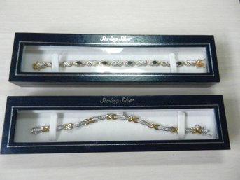 Vintage 2 Sterling Silver Bracelets In Boxes   (DE28)