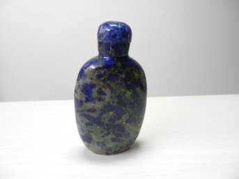 Vintage Hand Carved Lapis Lazuli Snuff Bottle   (DP18 )