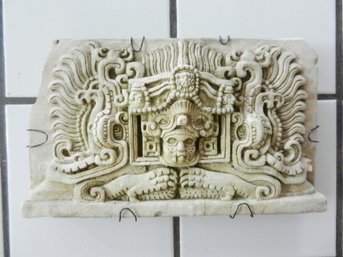 Vintage Stone Plaque Of Mayan Figures (DP91)