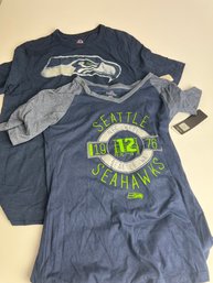 WB 17-4 Pair Of Seahawks Tshirts Womens M New