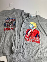 WB 3-6 Pair Of Donald Trump Campaign Tshirts XL