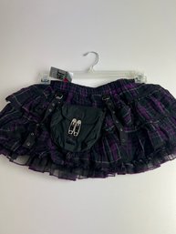 WB 5-2 Vintage Hot Topic Mini Kilt Goth New Size M