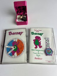 WB 5-10 Vintage Armitron Barney Teach Me Time Watch And Bonus Money Ring