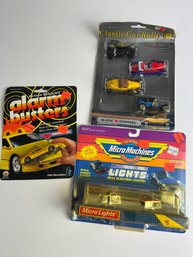 WB 7-18 Trio Of Toy Cars Micro Machines Alarm Busters Classic Cars