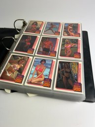 WB 8-8 Large Lot Babe Cards In Binder Bikini Open Swimwear Illustrated Fantazy Bench Warmer Hooters