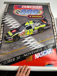 Pair Of Nascar Posters One Signed