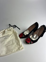 WB 15-2 Pair Of Kate Spade Velvet And Floral Pumps Size 7