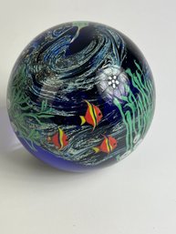 WB 15-5 Zellique Studios Art Glass Large Glass Underwater Globe