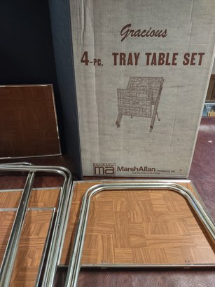Marsh Allan TV Tray Table Set In Original Box