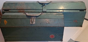 Vintage Wards Master Quality Green Metal Toolboxes