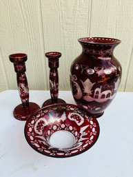 Red Crystalware