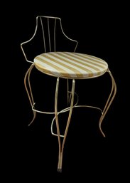 Hollywood Regency Gold Vanity Chair