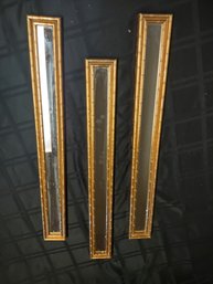 Hollywood Regency Mirrored Wall Plaques