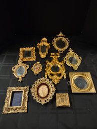 Gold Hollywood Regency Mini Ornate Frames