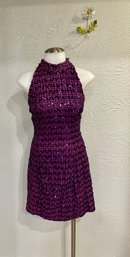 Snazzy Purple Sequin Dress