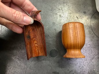 Japanese Wood Scoop And Cup