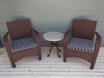 Patio Arm Chairs And Table Set