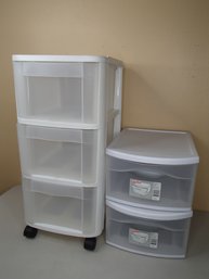 Three Sterilite Storage Units