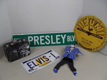 Elvis Presley Clock And Tin Signs