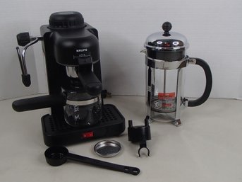 Bodum Coffee Press And Krups Expresso Machine