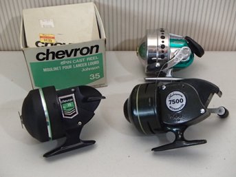 Two Johnson / One Shakespeare Fishing Reels