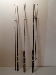 One Eagle Claw Fishing Pole & Two Unmarked Poles