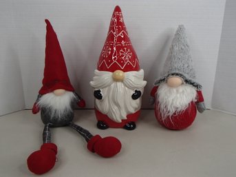 Gnome Cookie Jar And Weighted Gnome Decorations