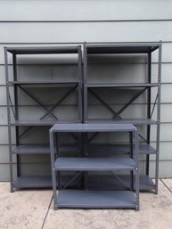 Three Metal Storage Shelves