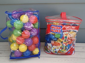 Mega Blocks And Plastic Balls