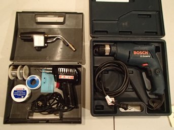 Soldering Kit And Bosch Electric Drill