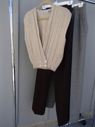 Austin Reed Slacks Lambs Wool / Angora Sweater / Wool Lined Pant Moret Of California