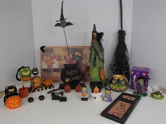 Witches, Salt And Pepper , Avon Candles, Votives And More All A Halloween Theme