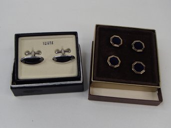 Swank Cufflinks And Avon Button Covers