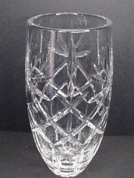 Nice Thick Crystal Vase In Perfect Condition