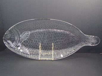 Embossed Glass Fish Platter
