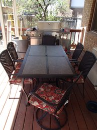 Lazboy Seven Piece Patio Table And Chairs