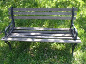 Park Bench With Patina