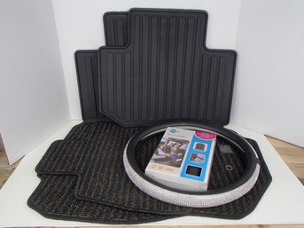 4pc Floormats For A Forester, Valleycomfy Steering Wheel Cover And Kick Mats For The Kids