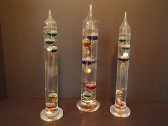 Three Glass Thermometers