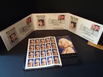 Marilyn Monroe Stamps And Elvis First Day Covers Collection