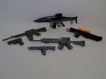 Six Action Figure Toy Guns