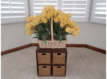 Wicker Storage/tulips