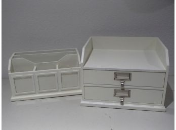 Pottery Barn Bedford Paper Organizer/photo Caddy