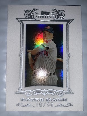 16/50!!  2007 TOPPS STERLING ROGER MARIS WHITE SUEDE