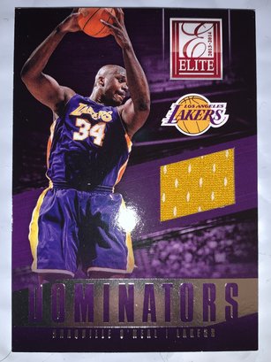 2014 PANINI ELITE SHAQUILLE ONEAL DOMINATORS AUTHENTIC GAME WORN JERSEY