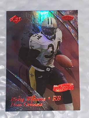 RICKY WILLIAMS 1999 EDGE MASTERS HOLOSILVER RED FOIL /3500 ROOKIE RC