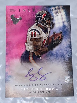 87/99!! 2015 TOPPS INCEPTION JAELON STRONG AUTOGRAPHED ROOKIE CARD